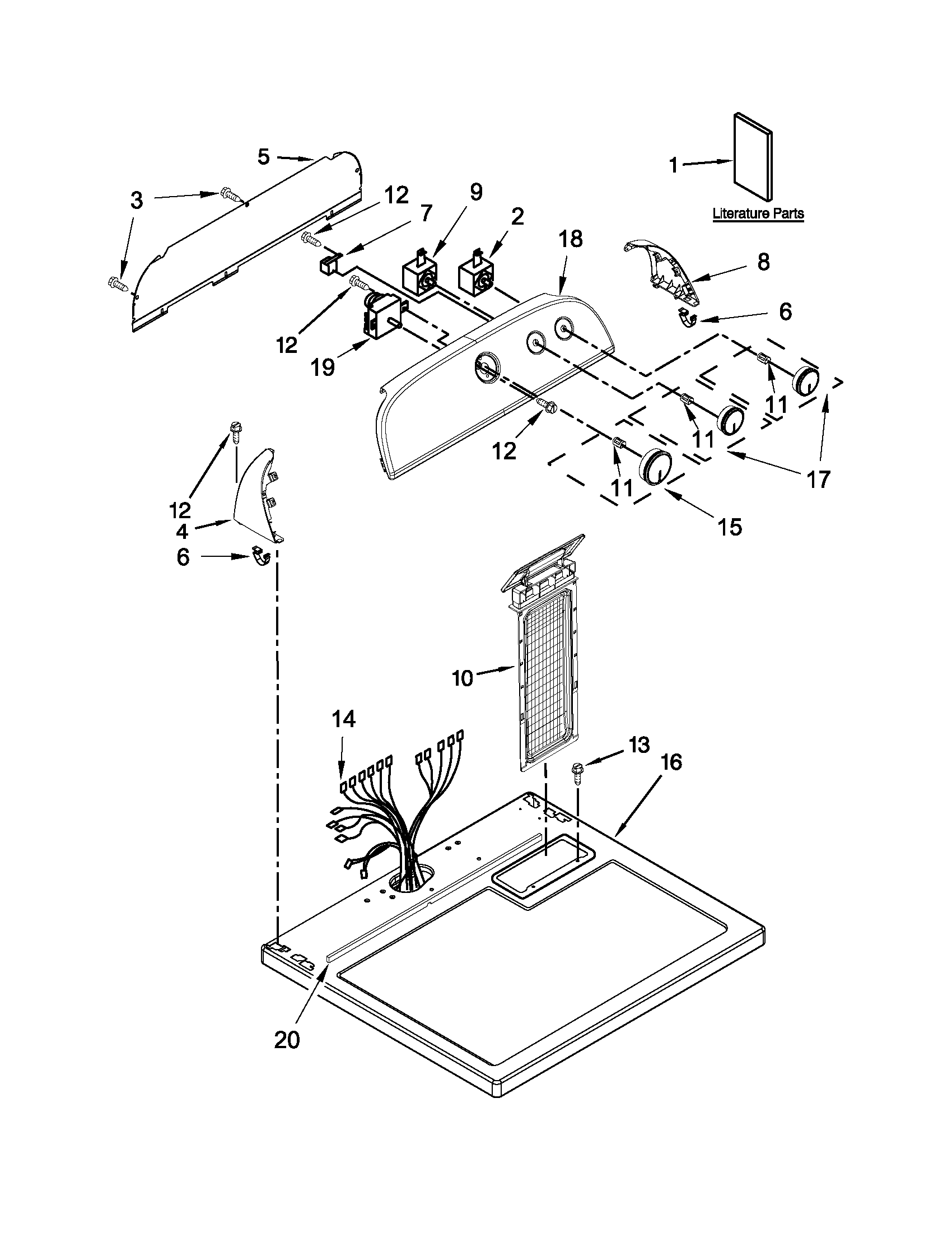 Top and console parts