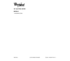 Whirlpool YWED4850BW0 cover sheet diagram