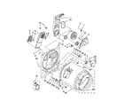Whirlpool YWED4850BW0 bulkhead parts diagram