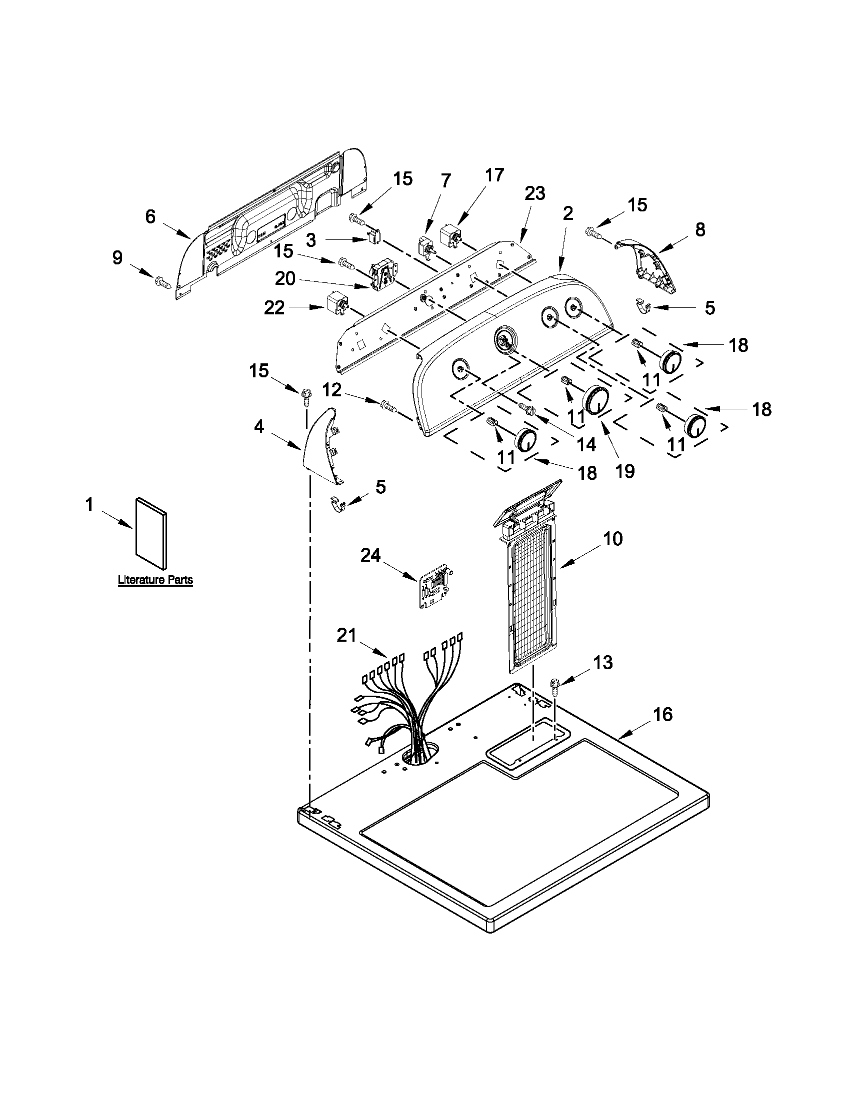 Top and console parts