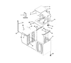 Whirlpool 7MWTW1703BM0 top and cabinet parts diagram