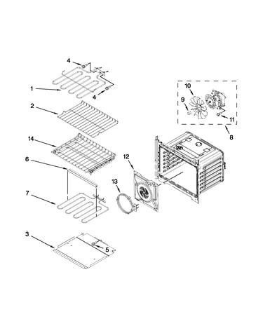 Internal oven parts