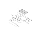 Maytag MER7685BW0 drawer and rack parts diagram