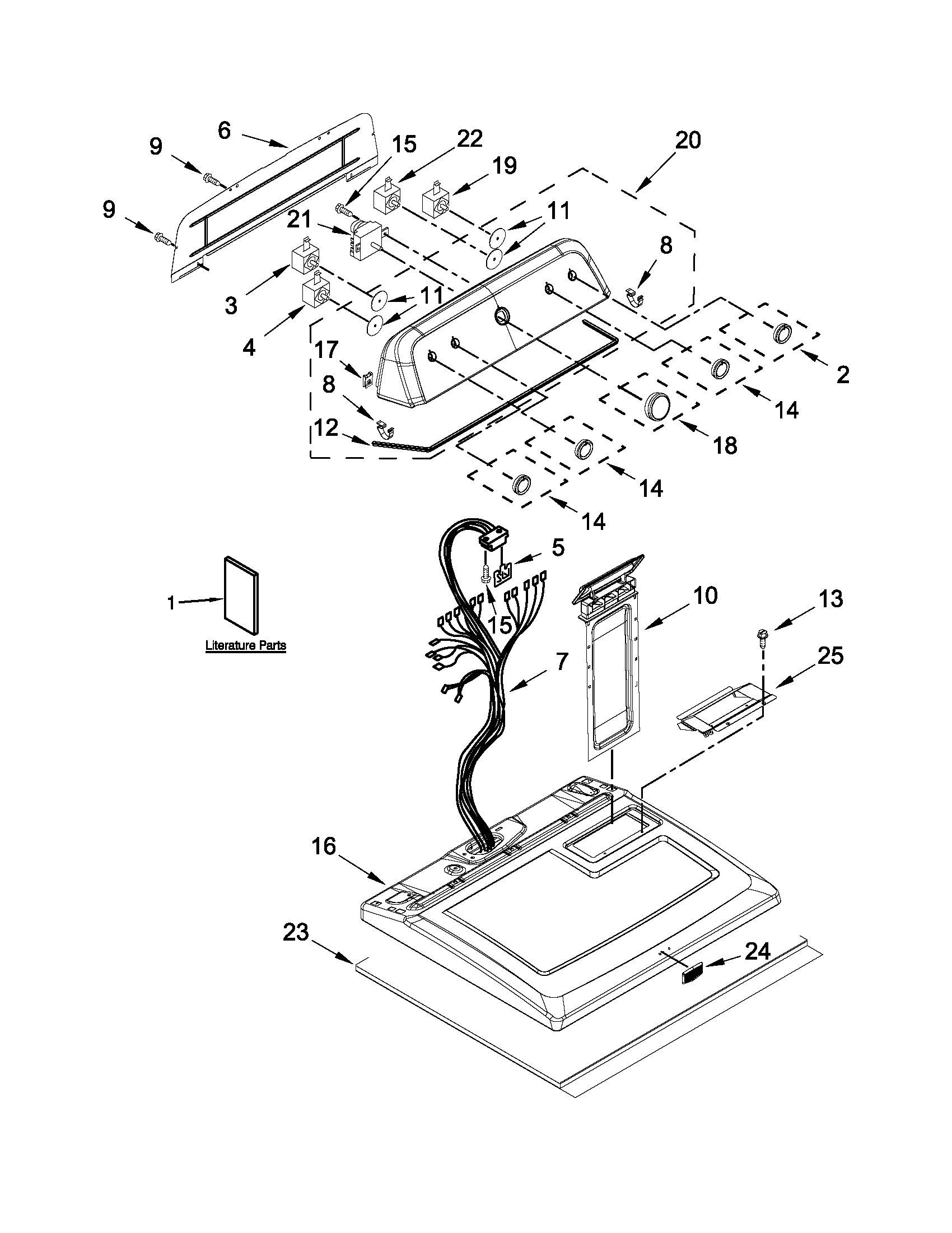 Top and console parts