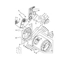 Maytag MEDX500BW0 bulkhead parts diagram