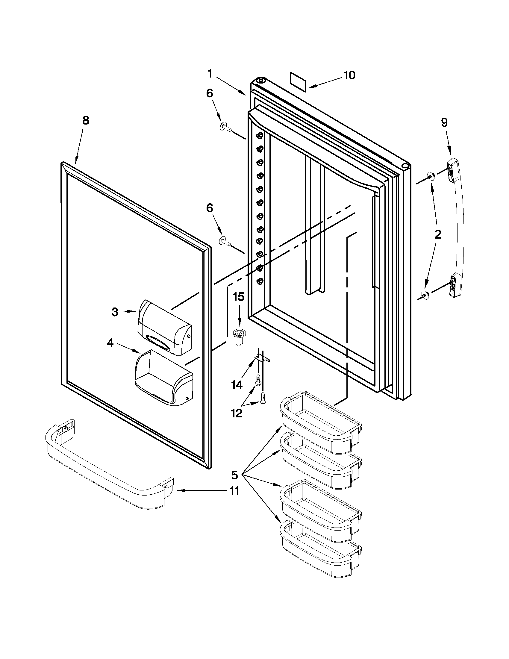 Refrigerator door parts