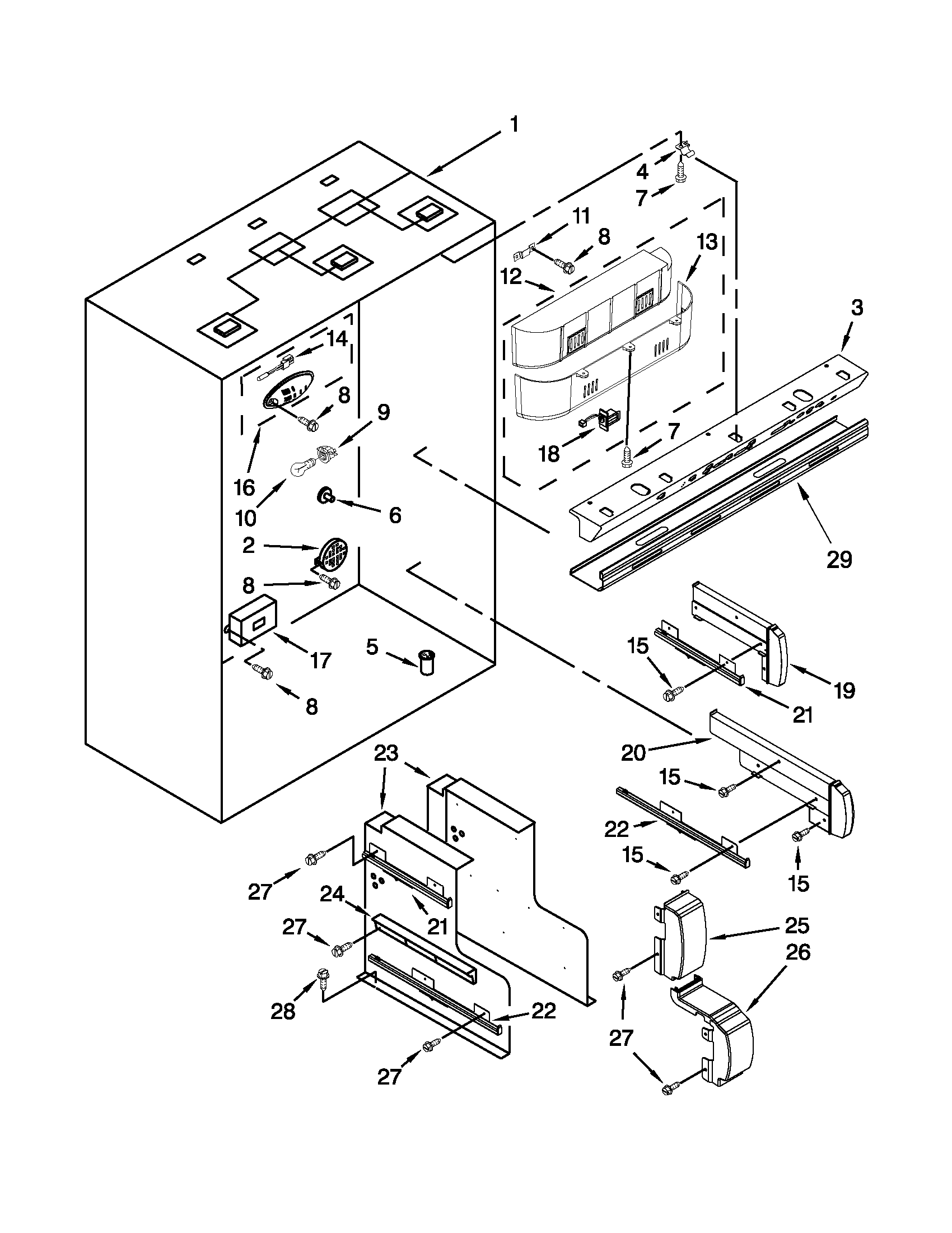 REFRIGERATOR LINER PARTS