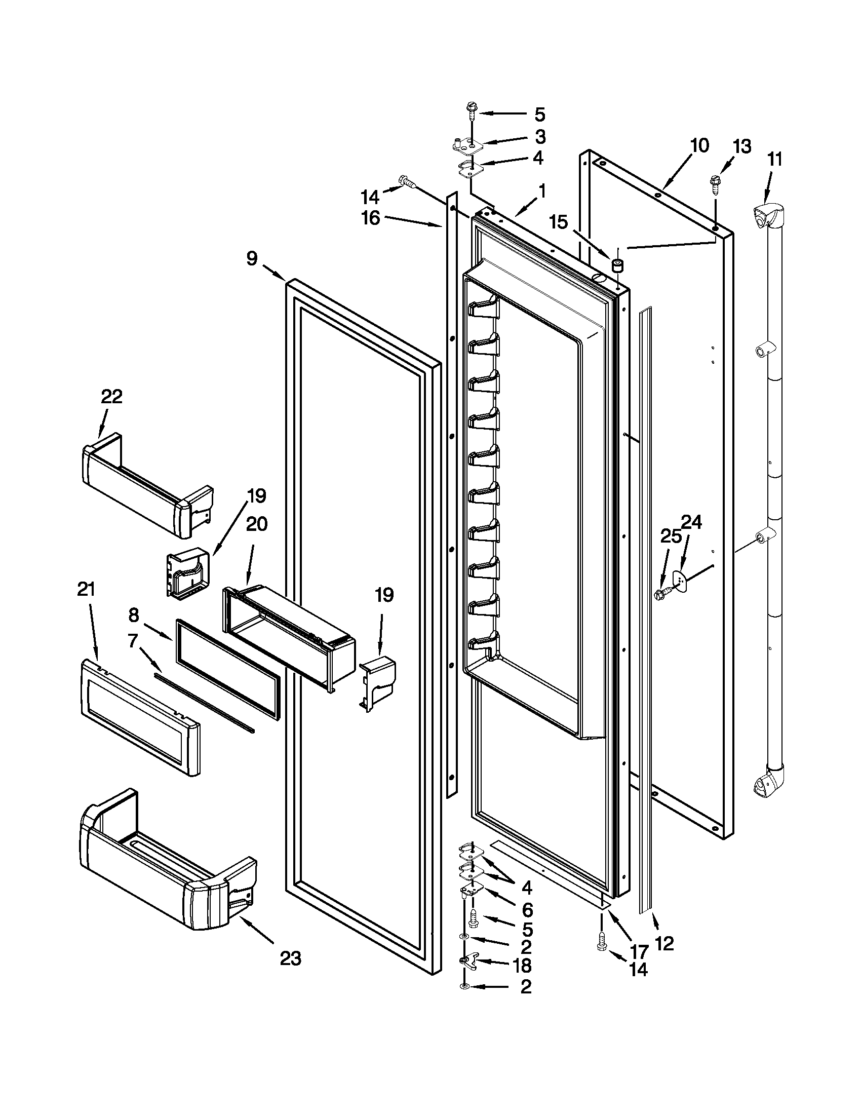 Refrigerator door parts