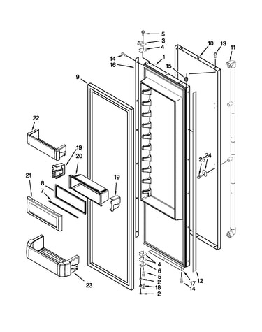 Refrigerator door parts