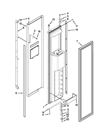 Freezer door parts