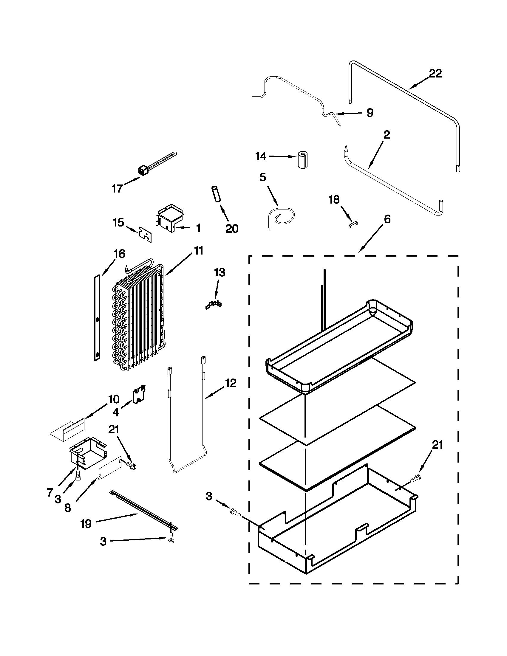 Lower unit and tube parts