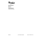 Whirlpool W6RXNGFWQ02 cover sheet diagram