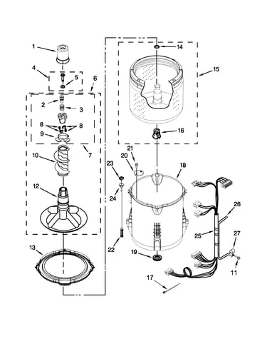 Basket and tub parts