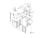 Whirlpool 7MWTW1799BQ0 top and cabinet parts diagram