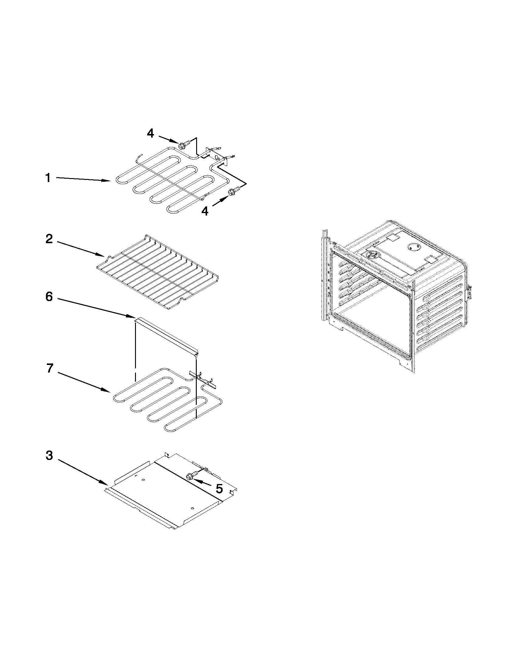 Internal oven parts