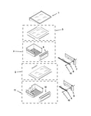 Refrigerator shelf parts