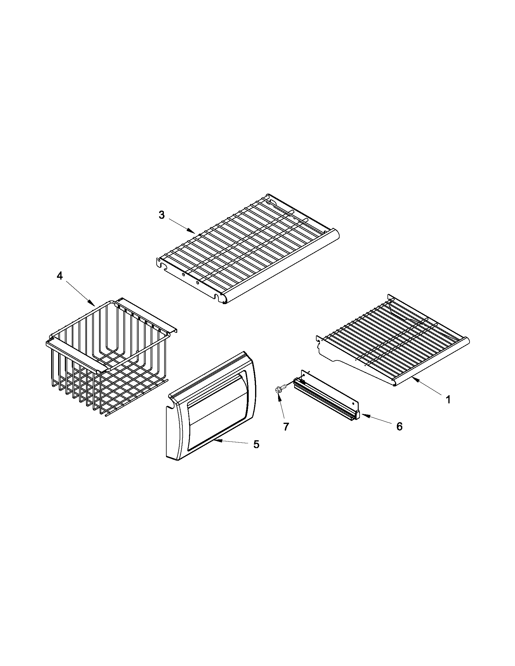 Freezer shelf parts