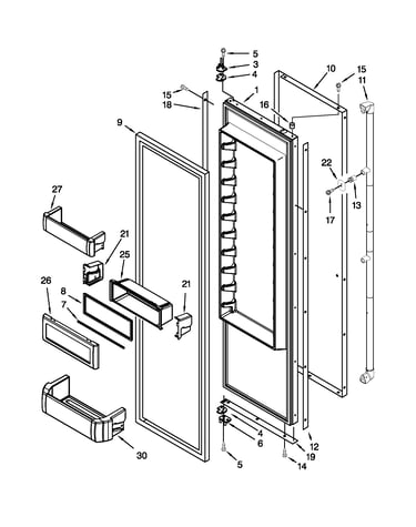 Refrigerator door parts