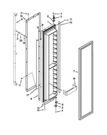 Freezer door parts