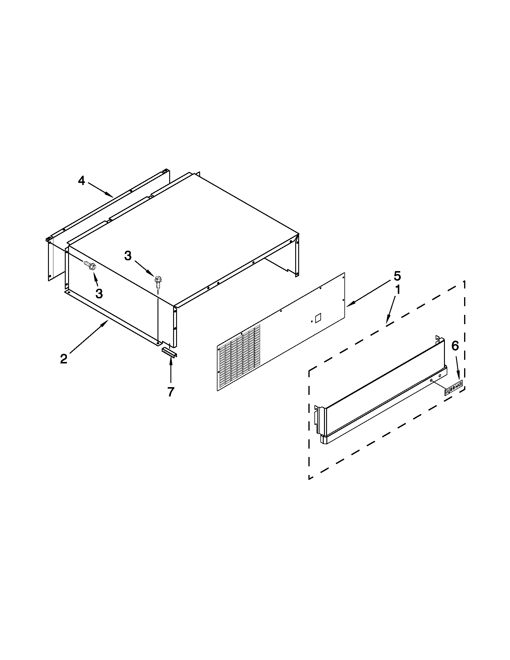 Top grille and unit cover parts