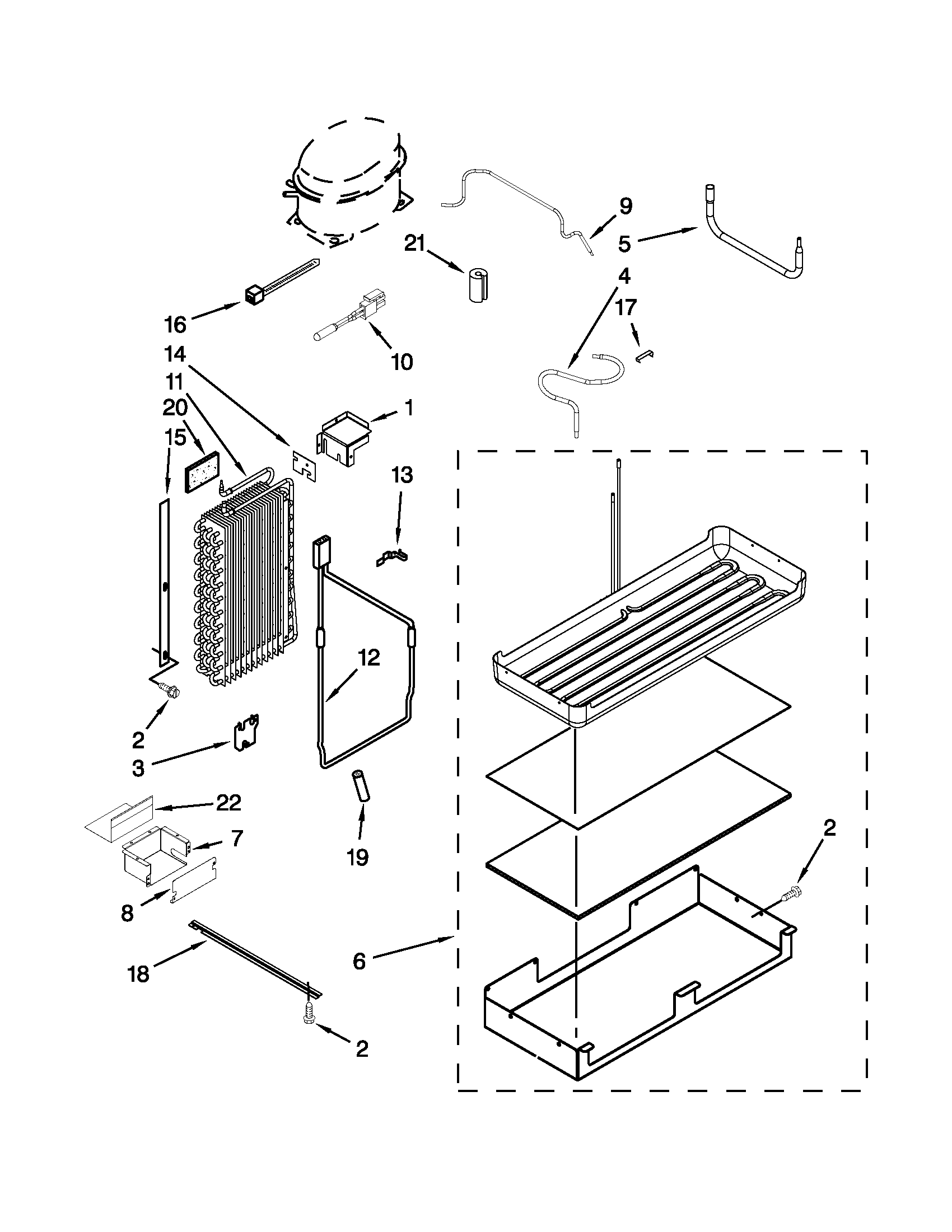 Lower unit and tube parts
