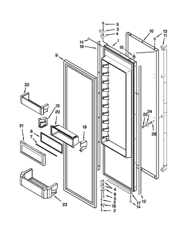 Refrigerator door parts