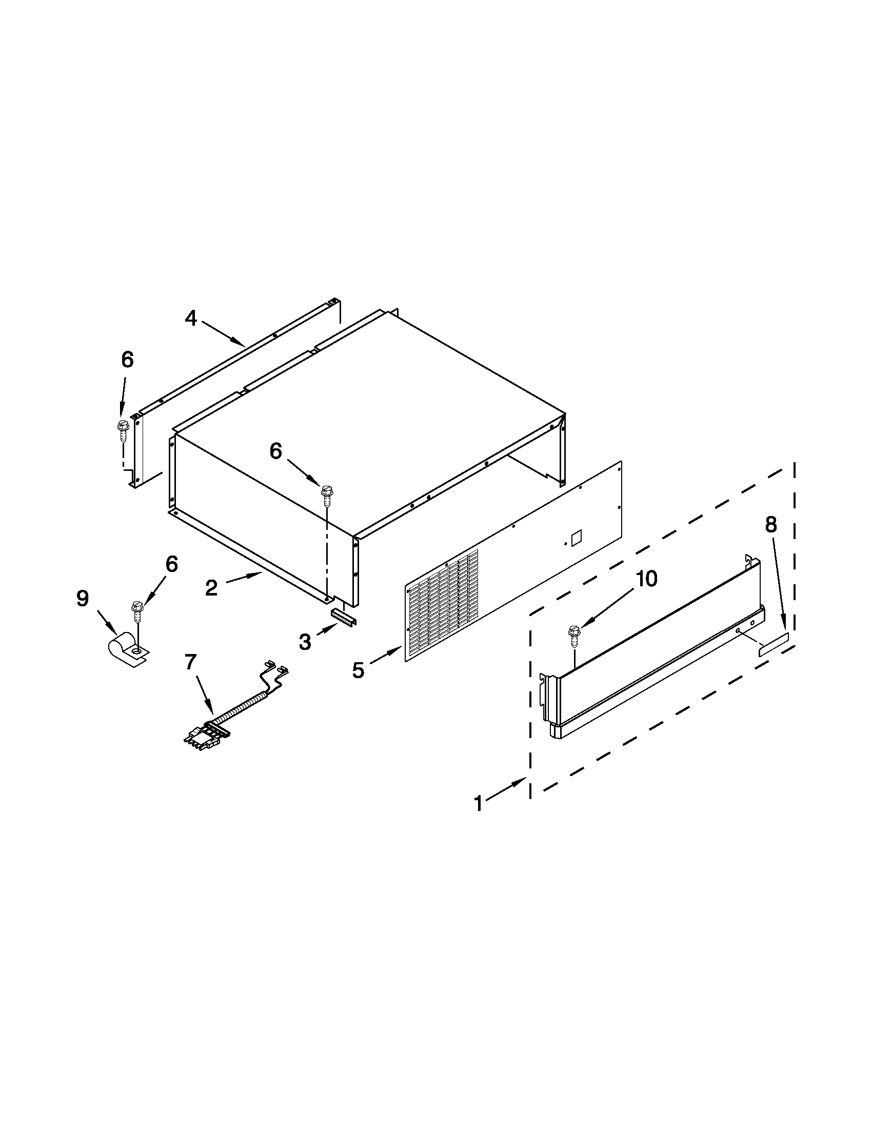 Top grille and unit cover parts