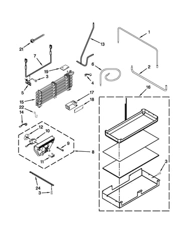 Lower unit and tube parts