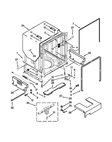 Tub and frame parts
