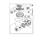 KitchenAid KUDS30IXBL0 pump and motor parts diagram