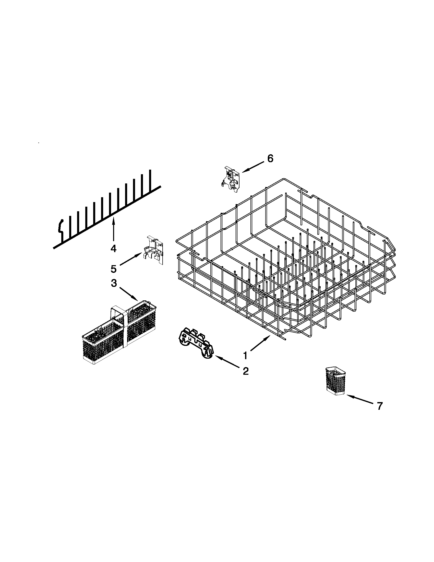 Lower rack parts