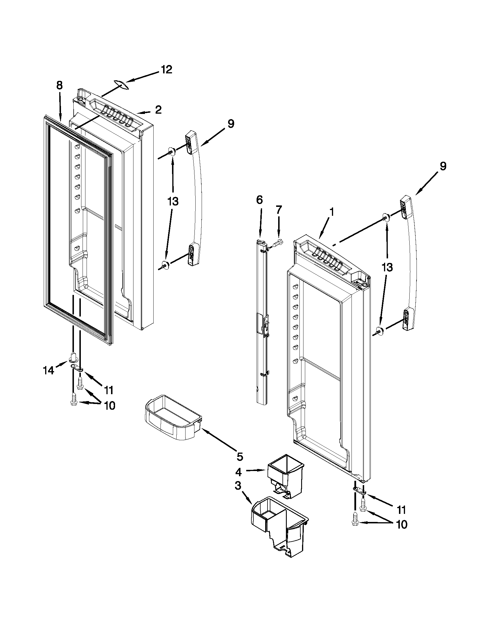 REFRIGERATOR DOOR PARTS