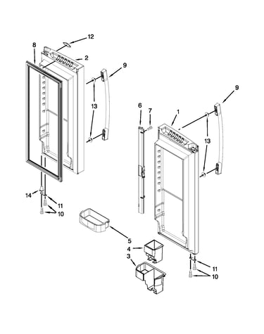 Refrigerator door parts