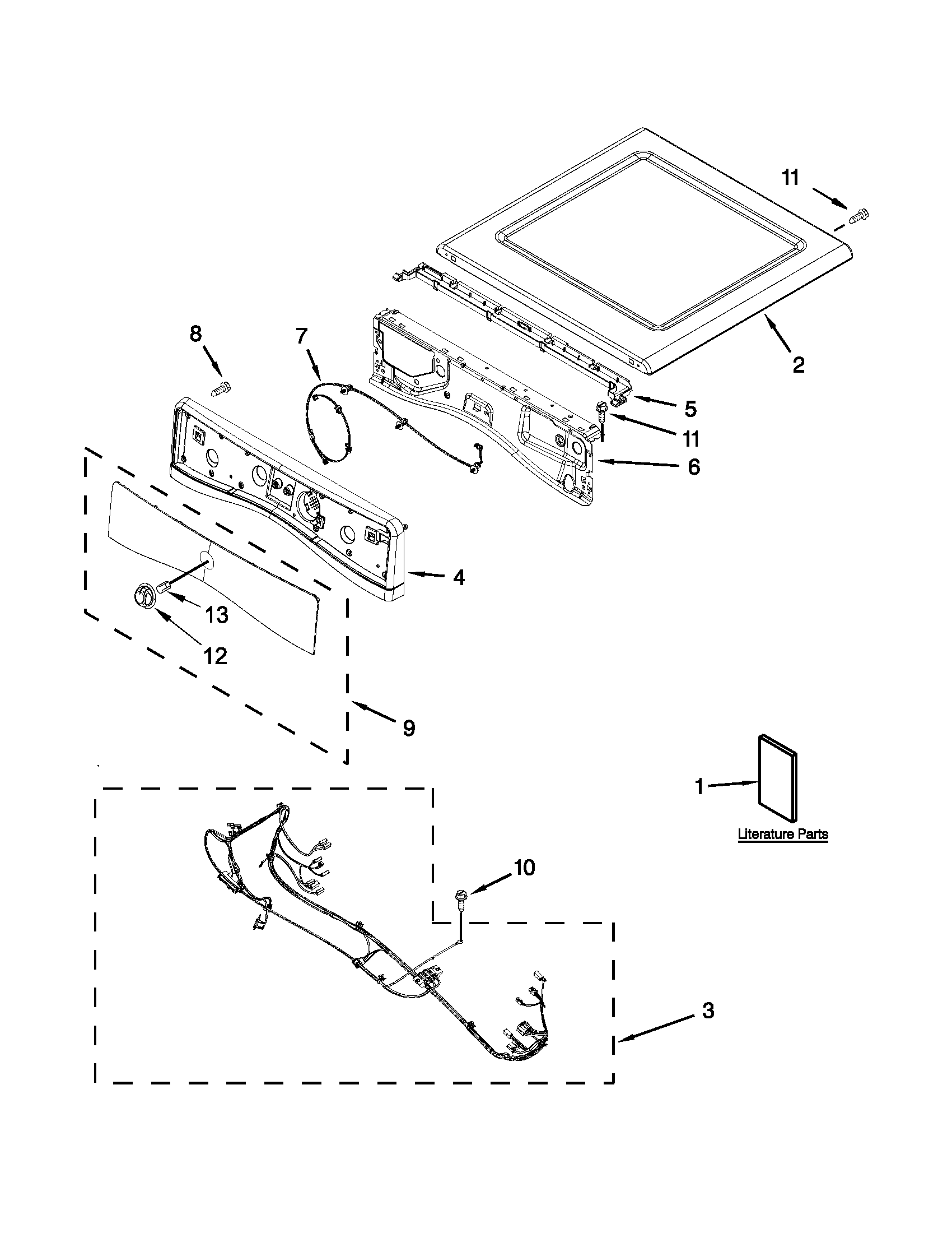 Top and console parts