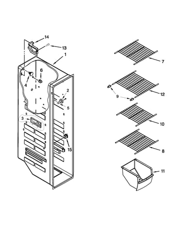 Freezer liner parts
