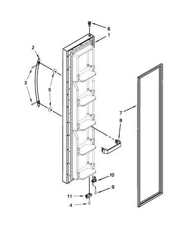 Freezer door parts