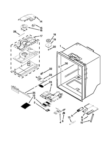 Refrigerator liner parts