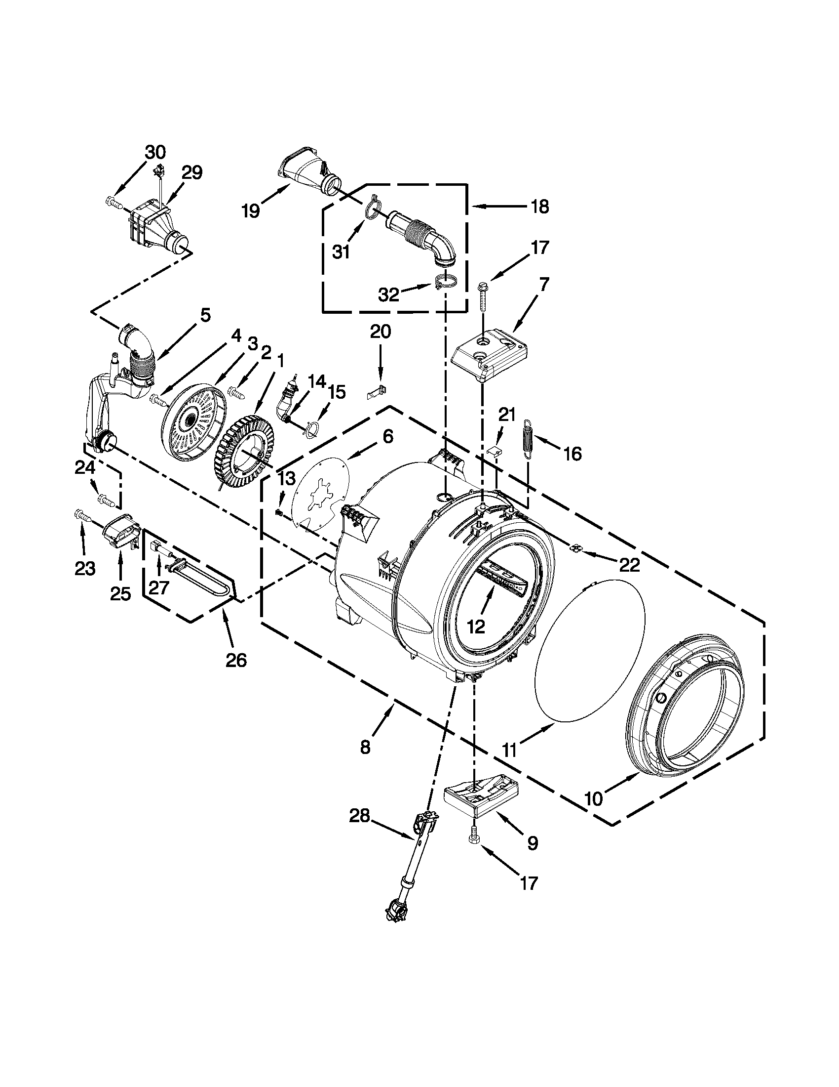 TUB AND BASKET PARTS