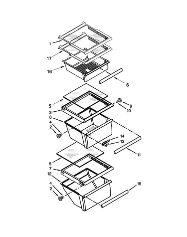 Refrigerator shelf parts