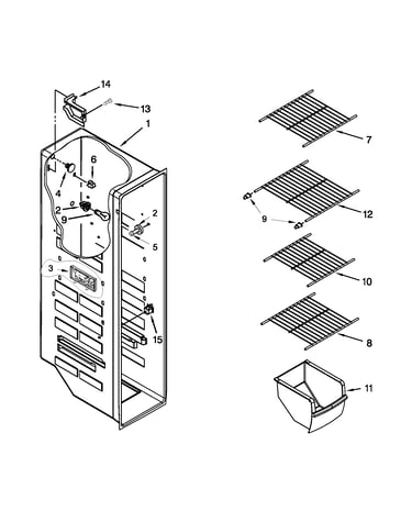 Freezer liner parts