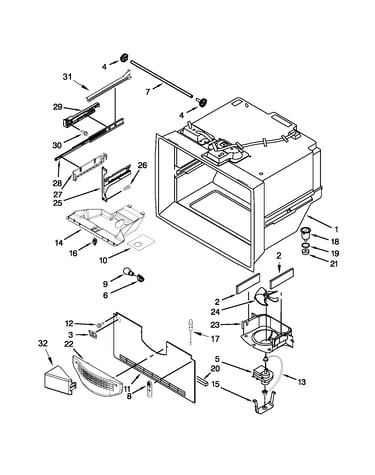 Freezer liner parts