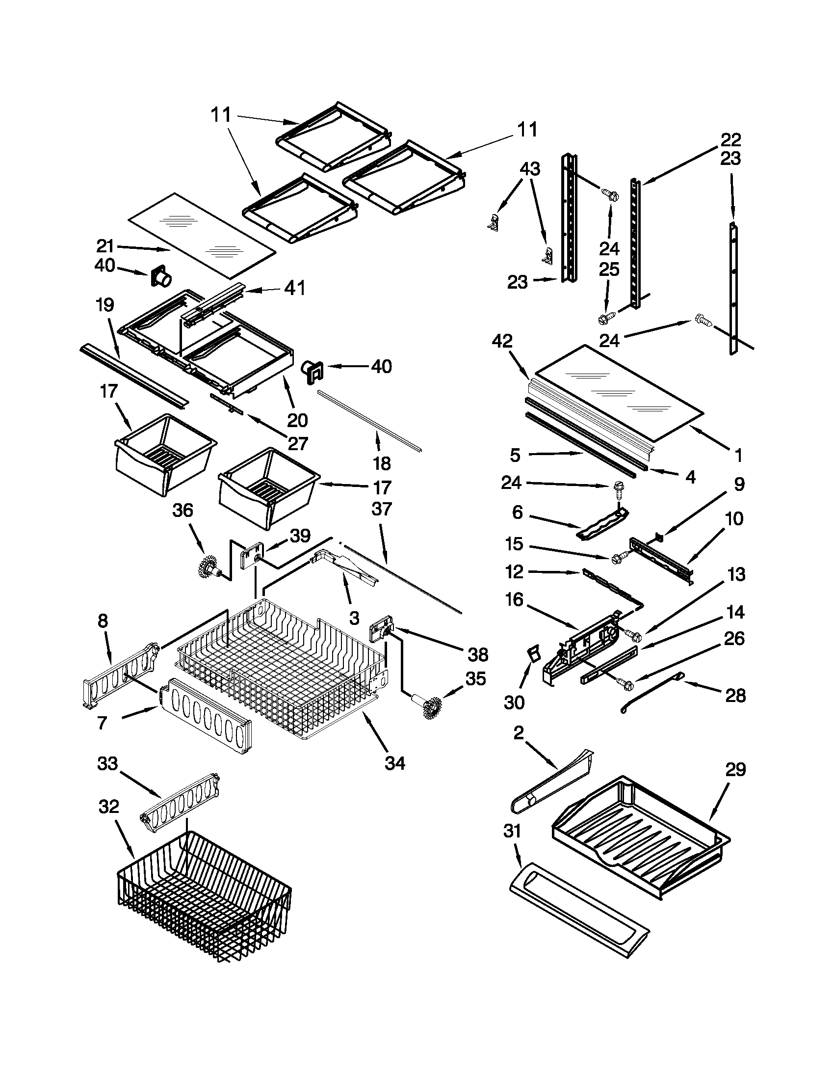 Shelf parts