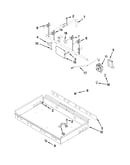 Burner box, gas valves and switch parts