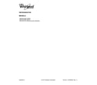 Whirlpool GI6FARXXQ03 cover sheet diagram
