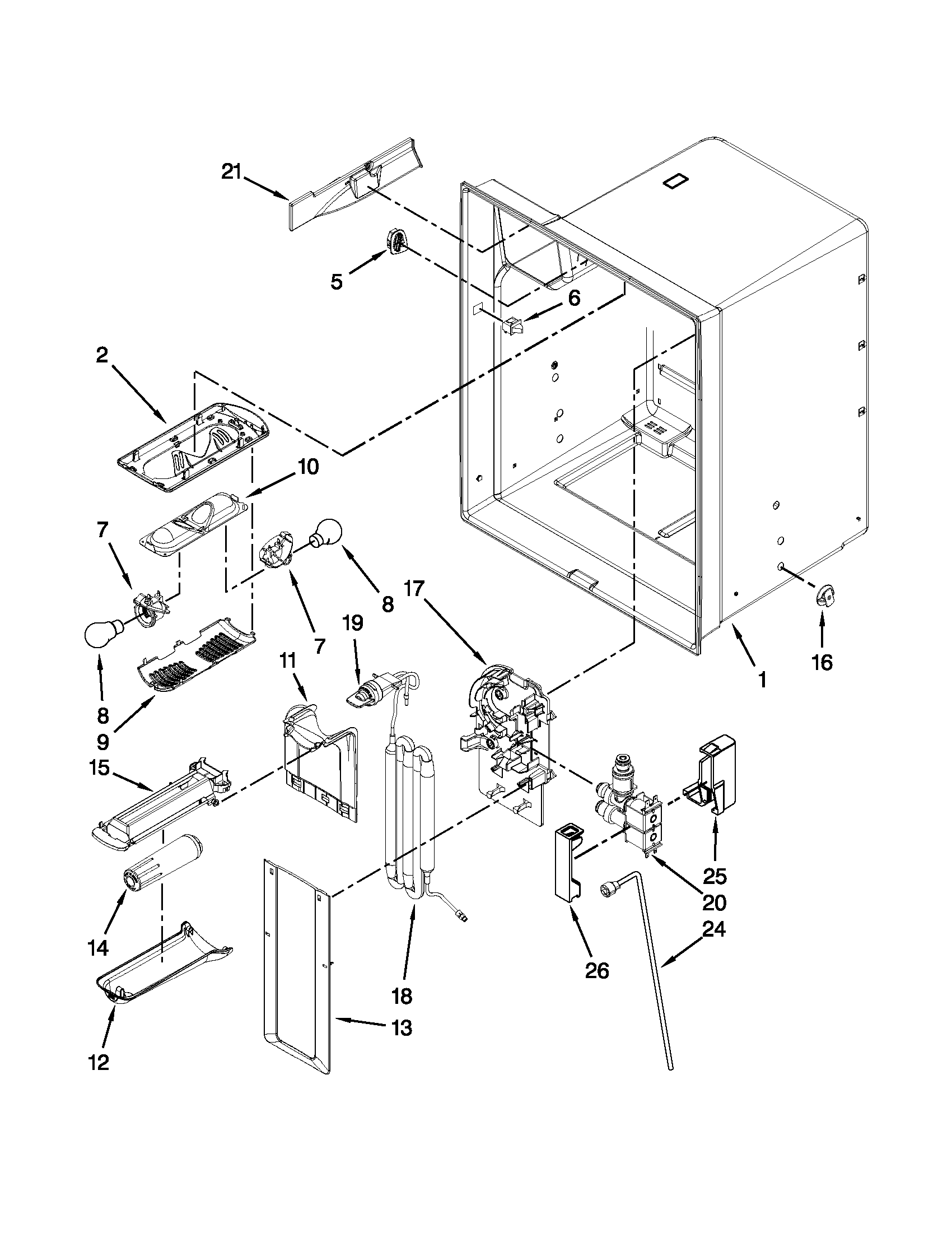 REFRIGERATOR LINER PARTS
