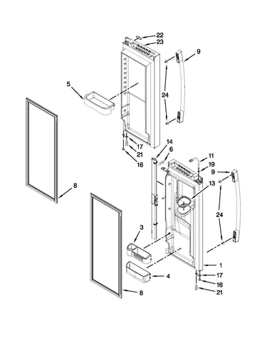 Refrigerator door parts