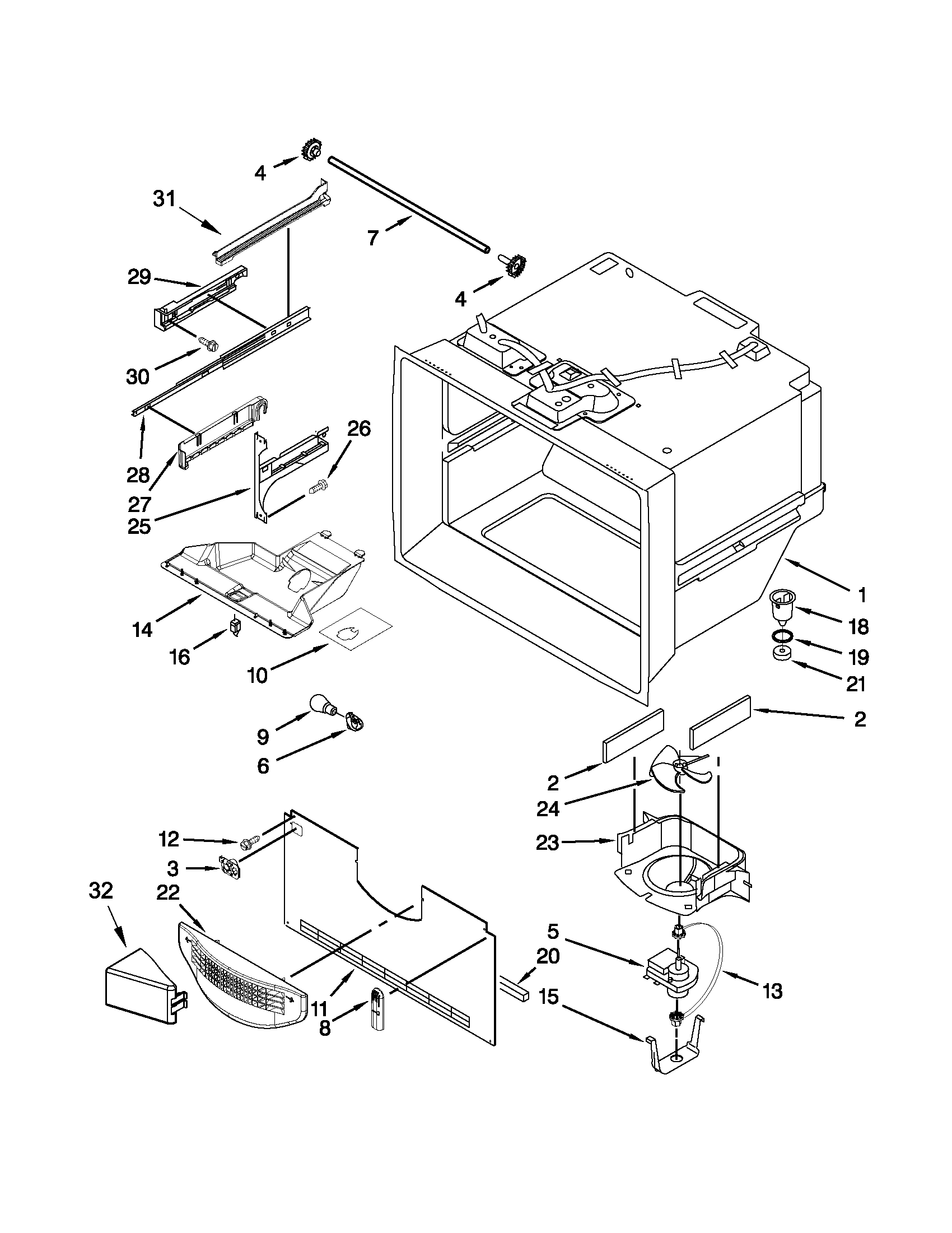 FREEZER LINER PARTS