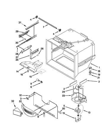 Freezer liner parts