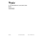 Whirlpool WFG710H0AS1 cover sheet diagram