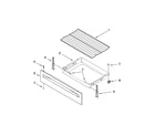 Whirlpool WFE525C0BB0 drawer and broiler parts diagram